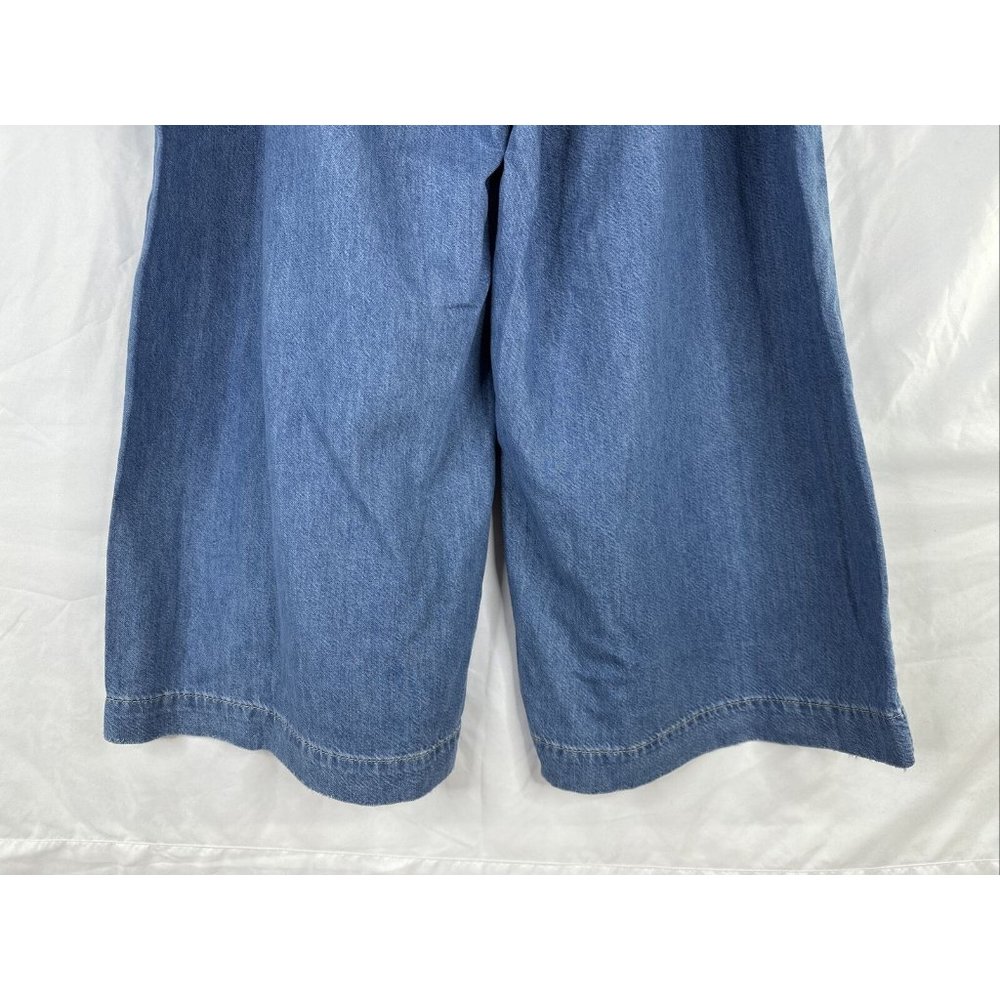 Pilcro Light Blue Paperbag Waist Wide Leg Jeans - Picture 10 of 16